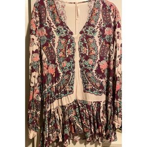 Free people floral  boho tunic